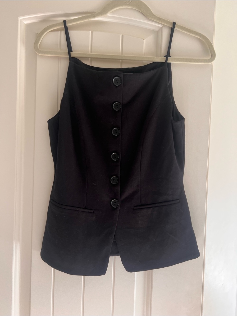 anthropologie black vest top